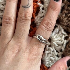 Elegant Silver Knot Ring
